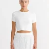 Car Crop Tee in White