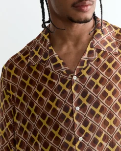 Cattail Plaid Shirt in Brown Multi