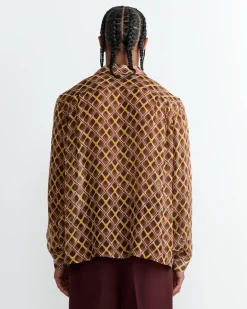 Cattail Plaid Shirt in Brown Multi