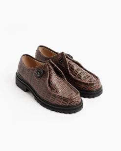 Chaussure de Marche in Alligator Brown