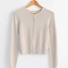 Classic Cardigan in Creme