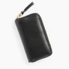 Classic Coin Zip Wallet in Black
