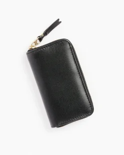 Classic Coin Zip Wallet in Black