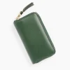 Classic Coin Zip Wallet in Bottle Green