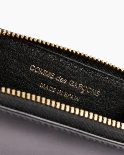 Classic Coin Zip Wallet in Black