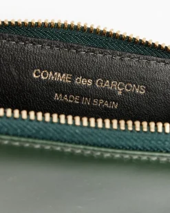 Classic Coin Zip Wallet in Bottle Green
