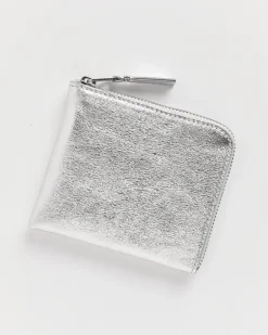 Classic Half Zip Wallet in Silver