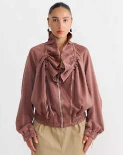 Cocoon Blouson in Taupe