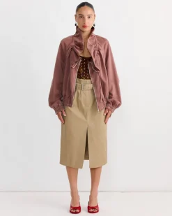 Cocoon Blouson in Taupe
