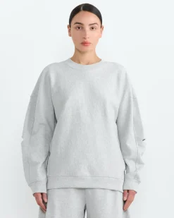 Cocoon Crewneck Sweatshirt in Heather Grey