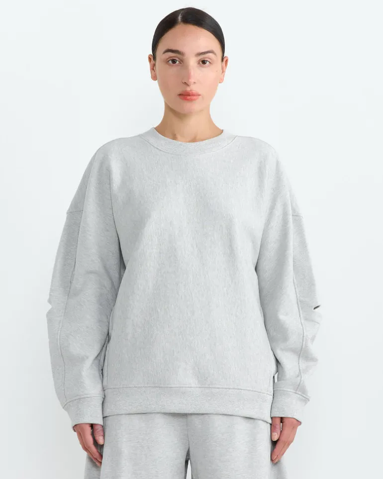 Cocoon Crewneck Sweatshirt in Heather Grey