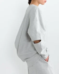 Cocoon Crewneck Sweatshirt in Heather Grey