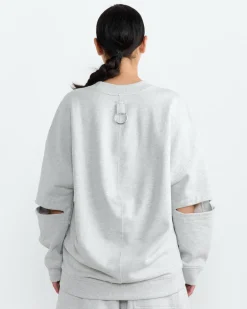 Cocoon Crewneck Sweatshirt in Heather Grey