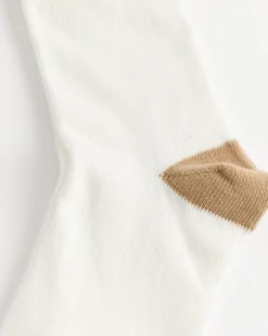 Collegiate Stripe Crew Socks in White