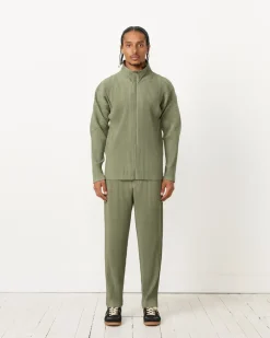 Color Pleats Pant in Sage Green