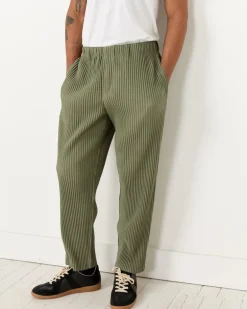 Color Pleats Pant in Sage Green