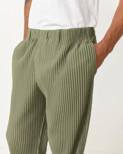 Color Pleats Pant in Sage Green