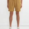 Contrast Stitch SM Short Taslan Nylon in Sand