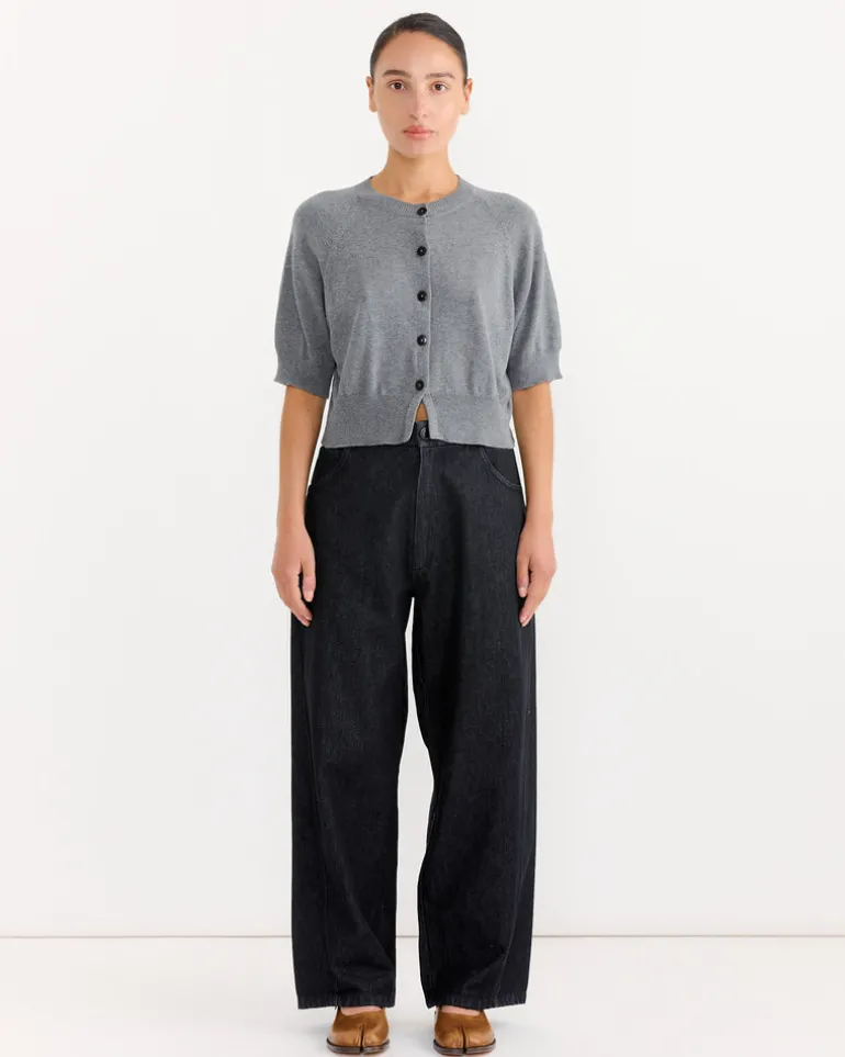 Cotton & Cashmere Top in Grey