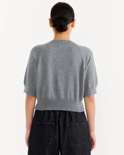 Cotton & Cashmere Top in Grey