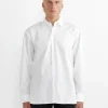 Cotton Button-Down Shirt in White