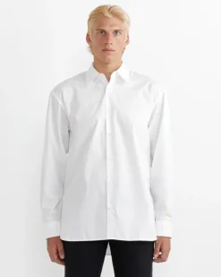 Cotton Button-Down Shirt in White