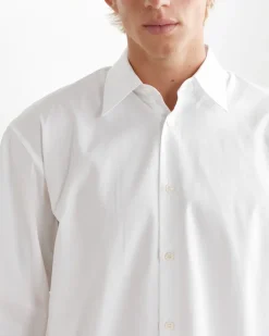 Cotton Button-Down Shirt in White