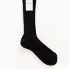 Cotton Cashmere Low Gauge Socks in Black