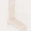 Cotton Cashmere Low Gauge Socks in Ivory
