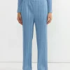 Cotton Denim Pant in Light Blue