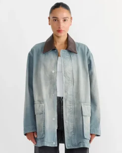 Cotton Duck Blouson in Ash Green