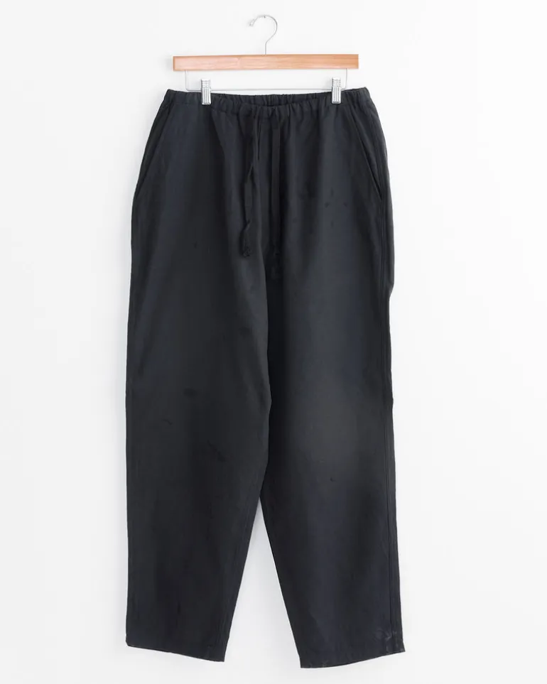 Cotton Duck Tapered Pant in Black