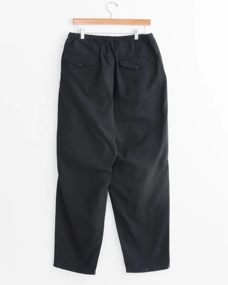 Cotton Duck Tapered Pant in Black