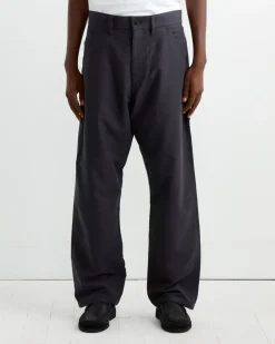 Cotton Silk Moleskin Pant in Navy