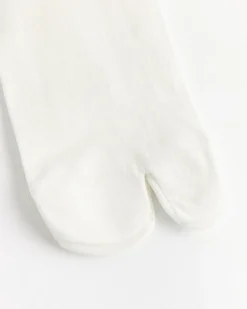Cotton Tabi Short Crew Socks in Optic