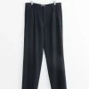 Cotton Wool Viyella Slack in Black