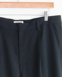 Cotton Wool Viyella Slack in Black