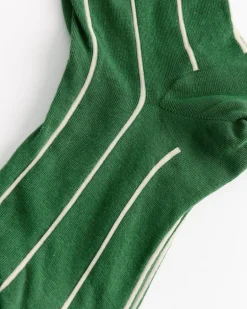 Courtside Short Crew Socks in Green