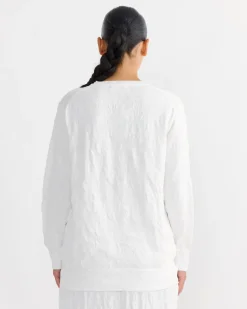 Crinkled Summer Knit in White