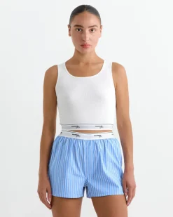 Cropped Tank in White