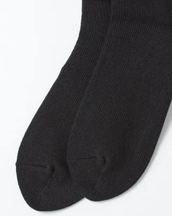 1427 Daily 3 Pack Ribbed Crew Socks in Black