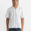 Dean Road Shirt in Blue/Sand