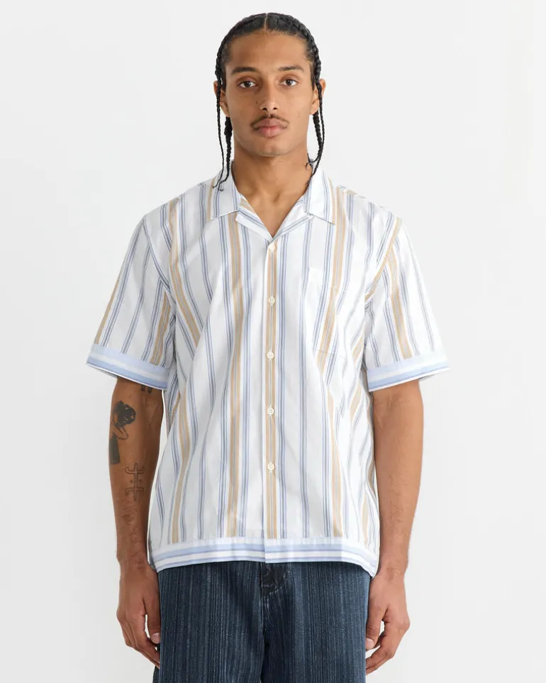 Dean Road Shirt in Blue/Sand
