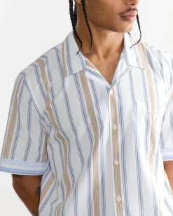 Dean Road Shirt in Blue/Sand