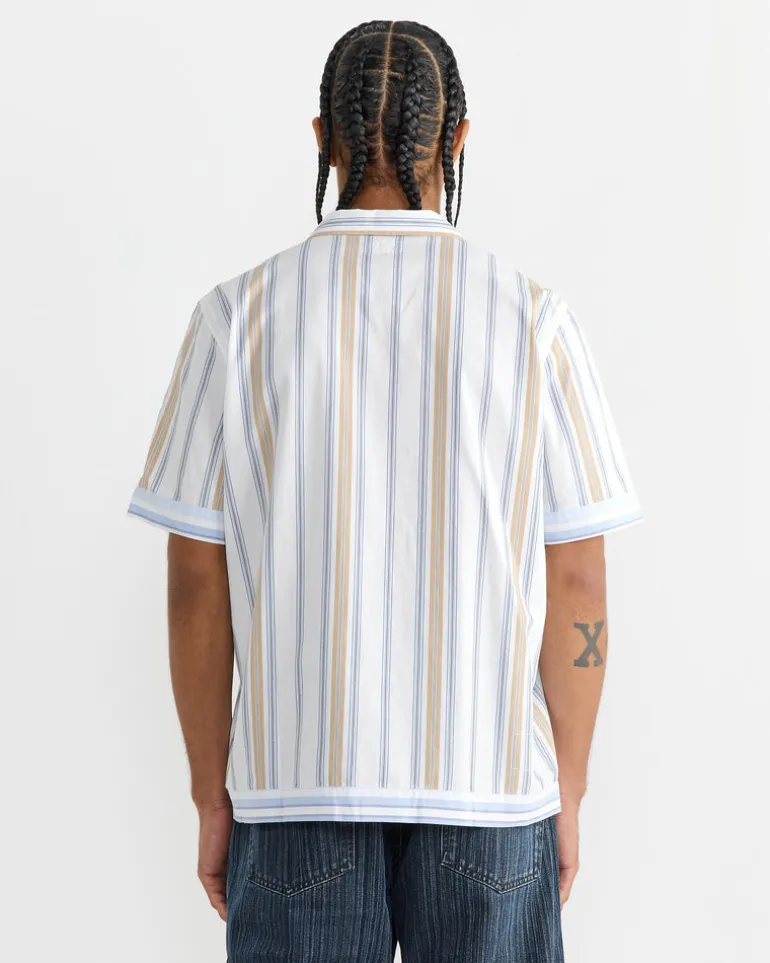 Dean Road Shirt in Blue/Sand