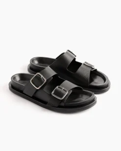 Denver 2-Strap Sandal in Black