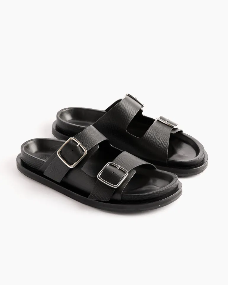 Denver 2-Strap Sandal in Black
