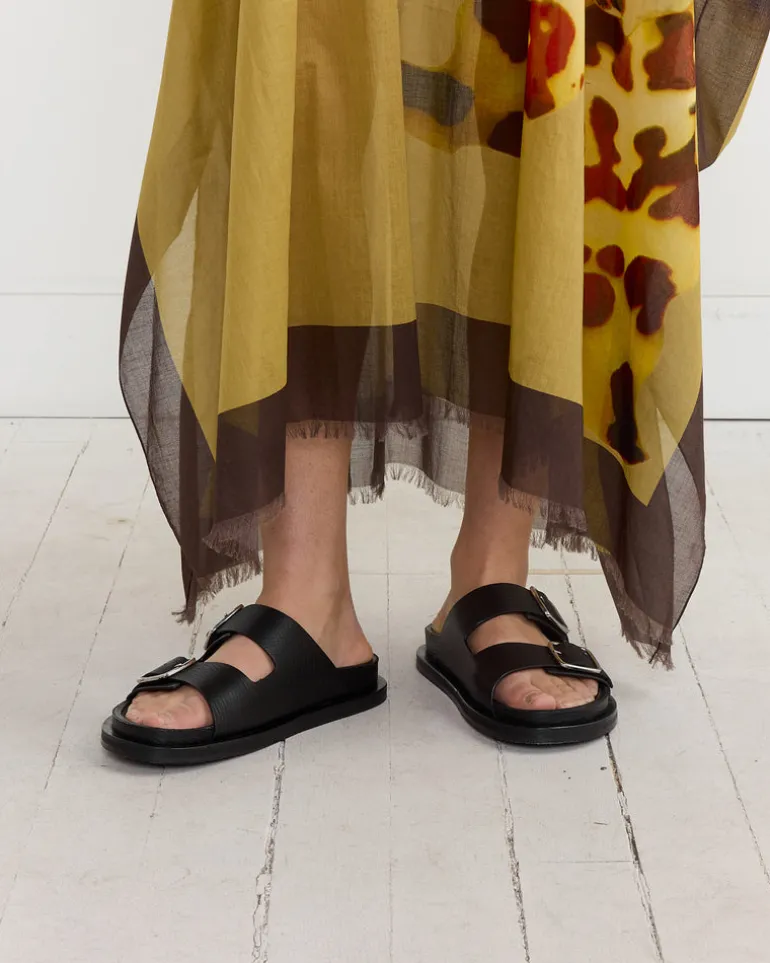 Denver 2-Strap Sandal in Black