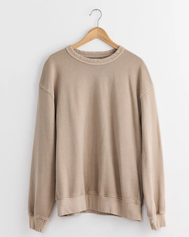 Dolphy Crew in 22oz French Terry Sand