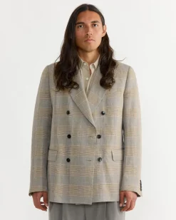 Double-breasted Blazer in Mustard